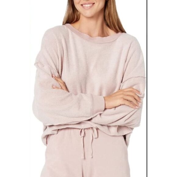 FP MOVEMENT Kelly Oversized Lounge Sweatshirt Rose Small‎ - Picture 2 of 6